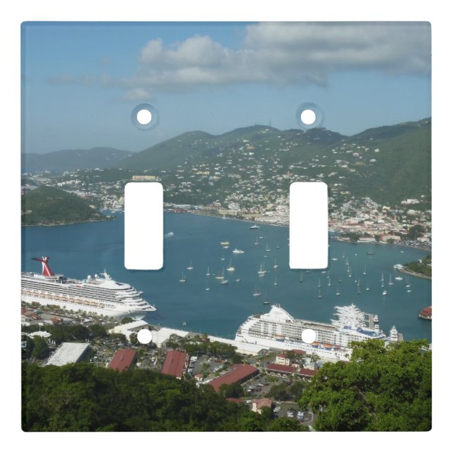 Harbor at St. Thomas US Virgin Islands Light Switch Cover (Front)