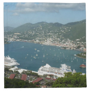 Harbor at St. Thomas US Virgin Islands Napkin
