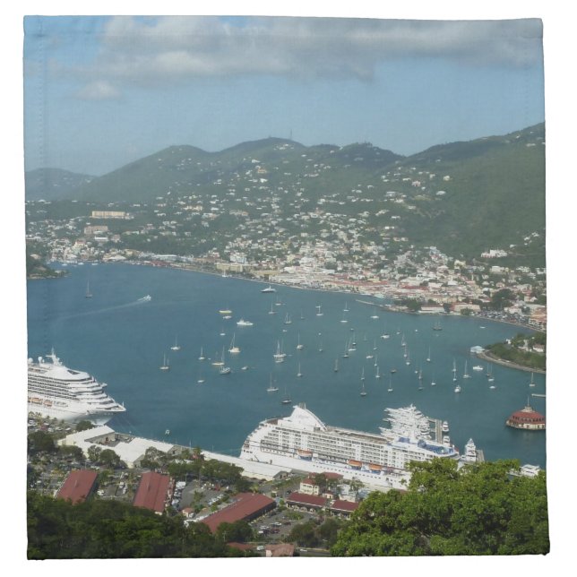 Harbor at St. Thomas US Virgin Islands Napkin (Front)