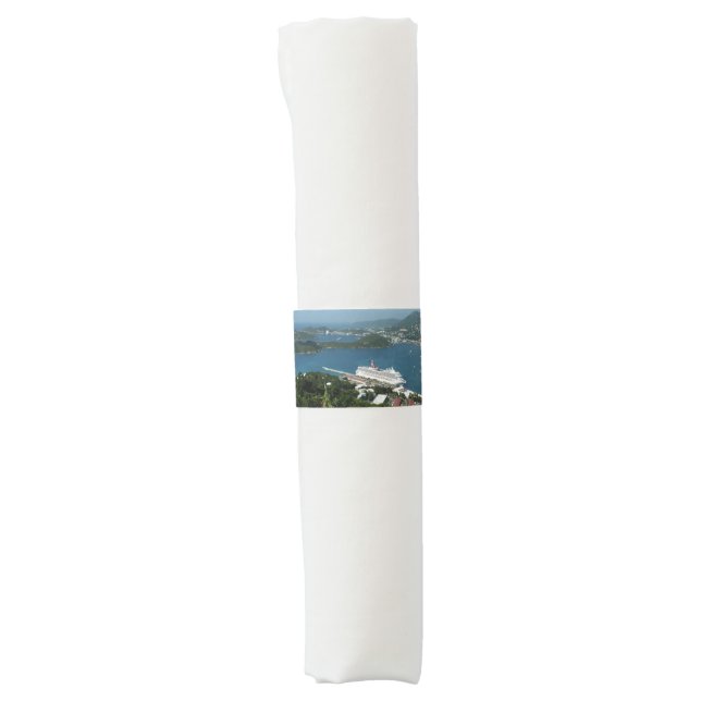 Harbor at St. Thomas US Virgin Islands Napkin Bands (Front)