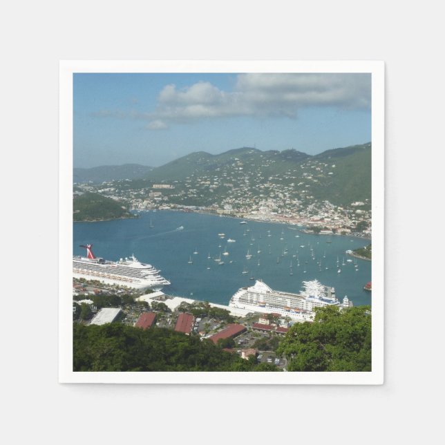 Harbor at St. Thomas US Virgin Islands Napkins (Front)