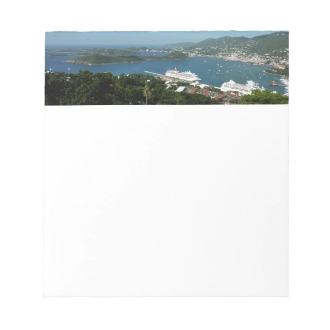 Harbor at St. Thomas US Virgin Islands Notepad (Front)