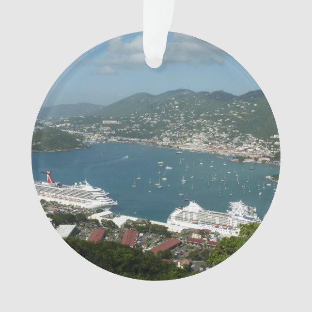 Harbor at St. Thomas US Virgin Islands Ornament (Front)