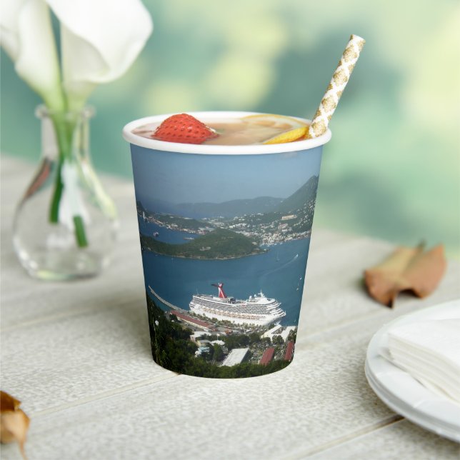 Harbor at St. Thomas US Virgin Islands Paper Cups (Insitu)