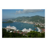 Harbor at St. Thomas US Virgin Islands Poster