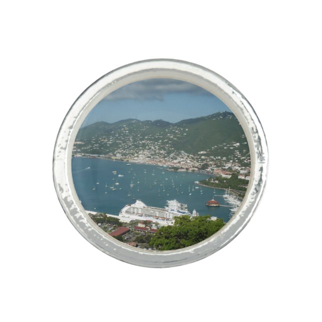 Harbor at St. Thomas US Virgin Islands Ring (Front)