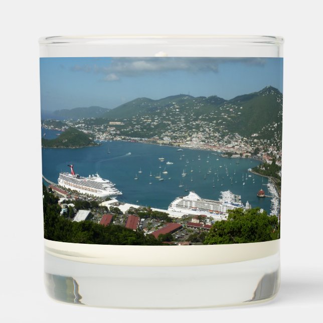Harbor at St. Thomas US Virgin Islands Scented Candle (Front)