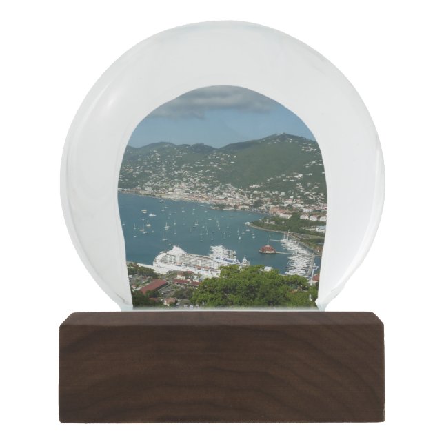 Harbor at St. Thomas US Virgin Islands Snow Globe (Front)