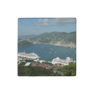 Harbor at St. Thomas US Virgin Islands Stone Magnet