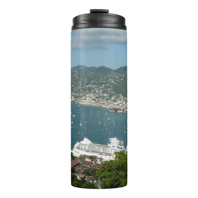 Harbor at St. Thomas US Virgin Islands Thermal Tumbler (Front)