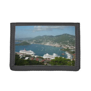 Harbor at St. Thomas US Virgin Islands Tri-fold Wallet