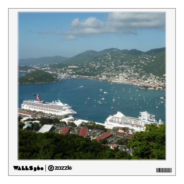 Harbor at St. Thomas US Virgin Islands Wall Sticker (Front)