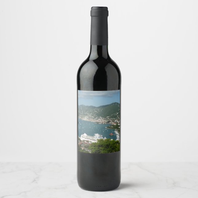 Harbor at St. Thomas US Virgin Islands Wine Label (Front)