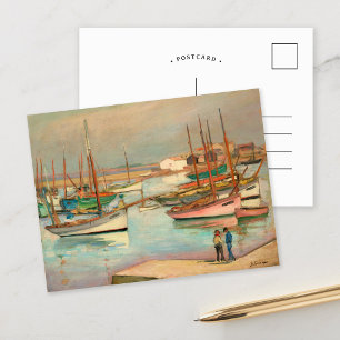 Harbor at the Island of Yeu Henri Lebasque Postcard