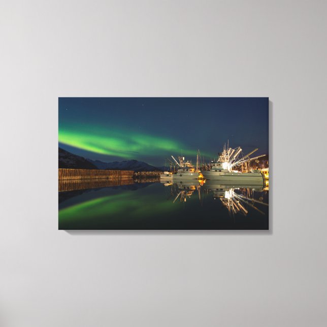 Harbor Aurora Canvas Print (Front)