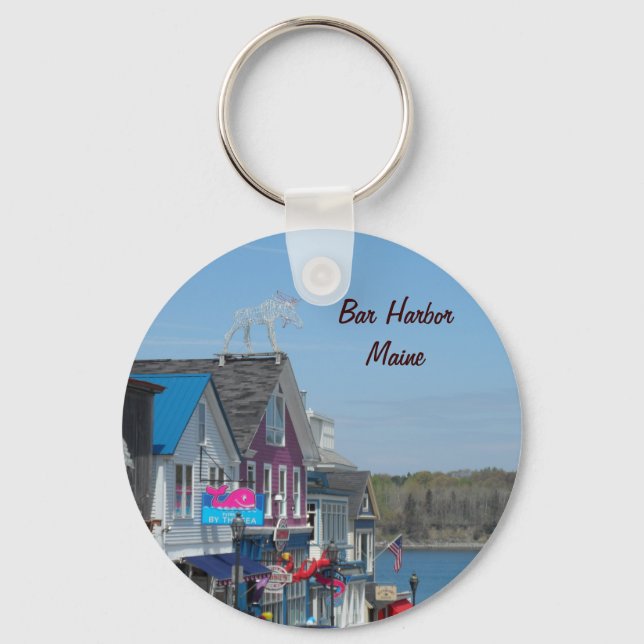 Harbor Bar, Maine Keychain (Front)