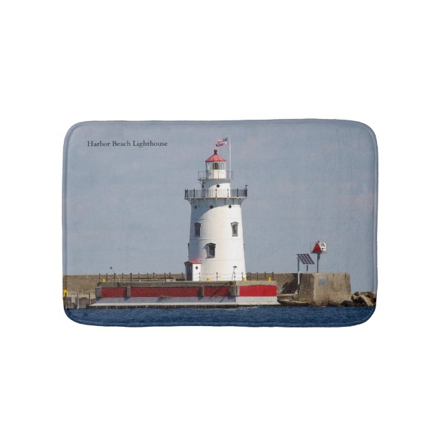 Harbor Beach Lighthouse bathmat (Front)