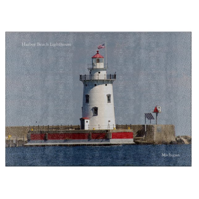 Harbor Beach Lighthouse cutting board (Front)
