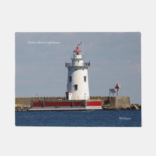 Harbor Beach Lighthouse door mat (Front)