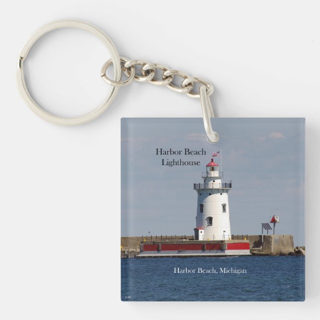 Harbor Beach Lighthouse key chain (Front)