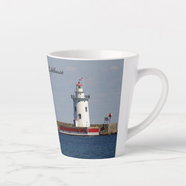 Harbor Beach Lighthouse latte mug (Right)