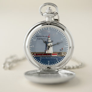 Harbor Beach Lighthouse pocket watch