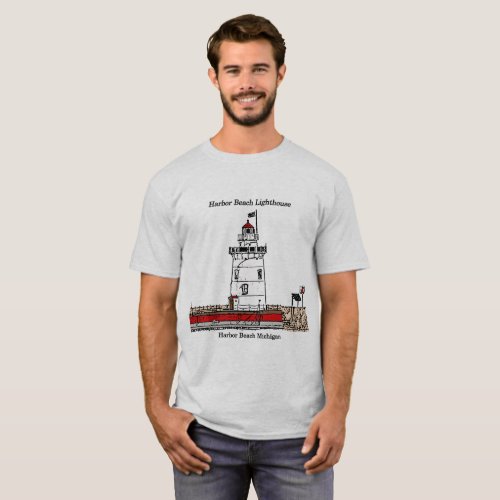 Harbor Beach Lighthouse shirt light