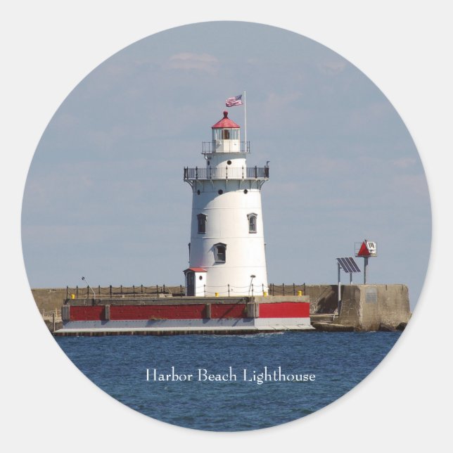 Harbor Beach Lighthouse sticker (Front)