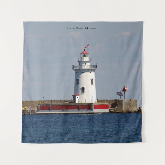 Harbor Beach Lighthouse tapestry (Front)