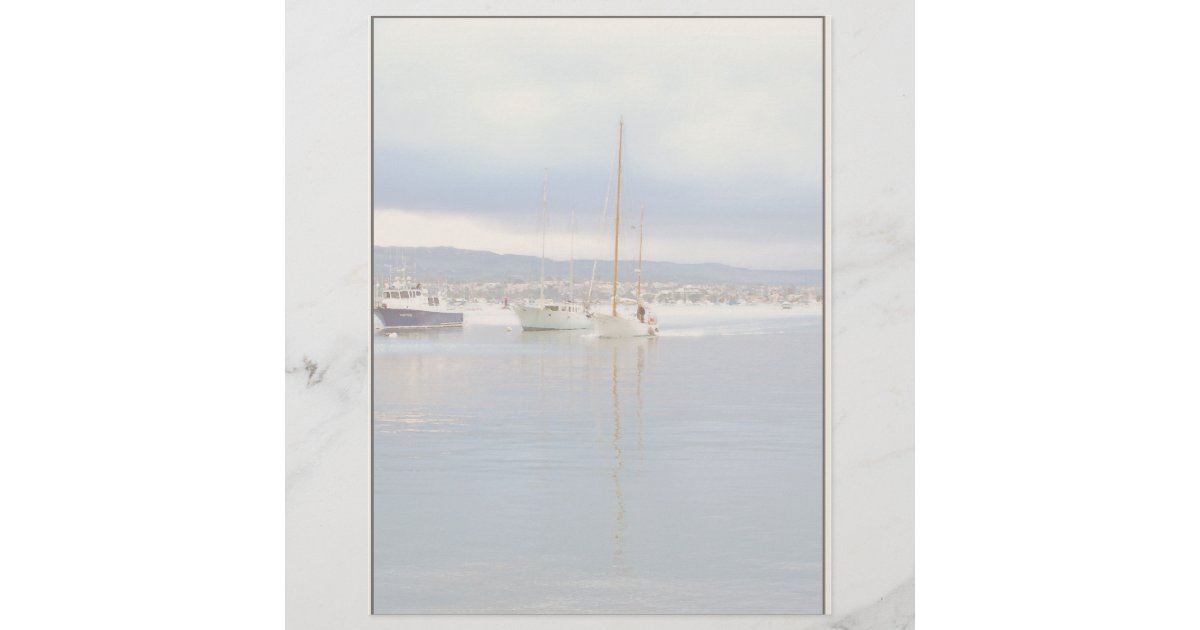 Harbor Boats Letterhead Paper Zazzle