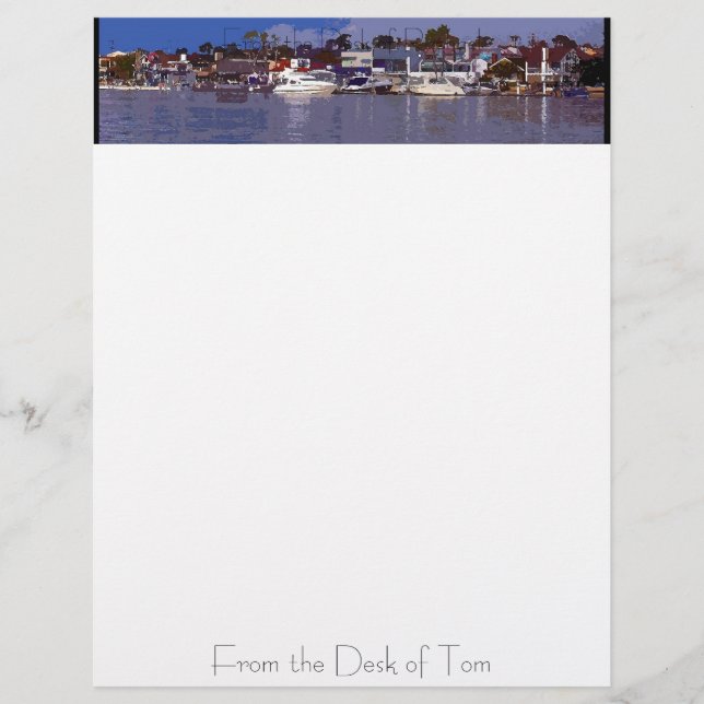 Harbor Boats Personalized Letterhead (Front)