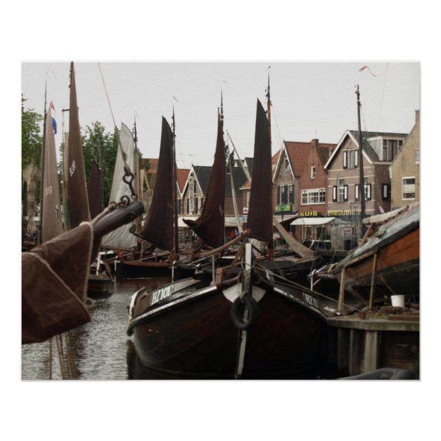 Harbor, boats,  poster (Front)