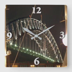 Harbor Bridge Square Wall Clock