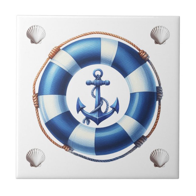 Harbor Charm! Ceramic Tile (Front)