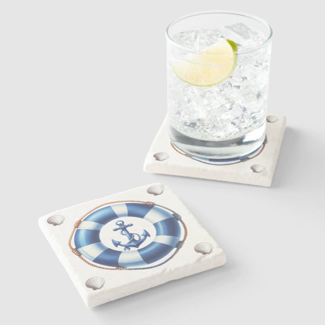 Harbor Charm! Stone Coaster (Side)