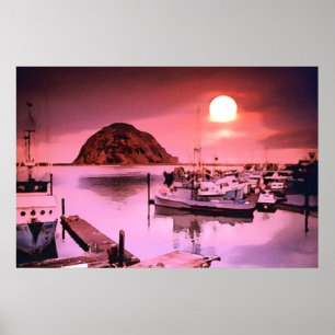 Harbor Hues Painted Poster