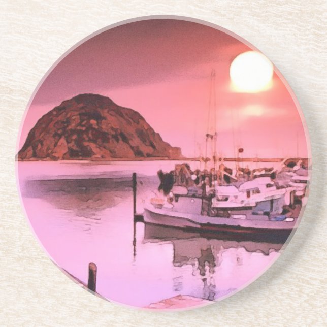 Harbor Hues Sandstone Coaster (Front)