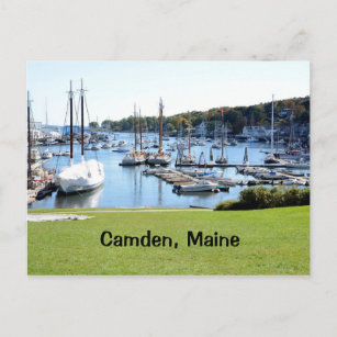 harbor in Camden, Maine Postcard