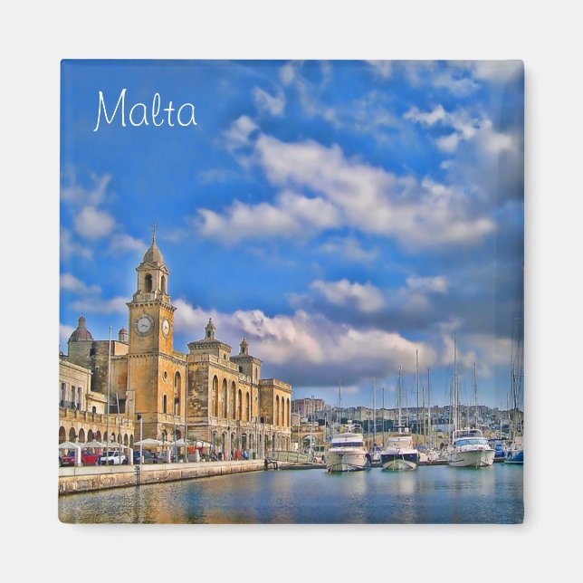 Harbor in Malta Magnet (Front)