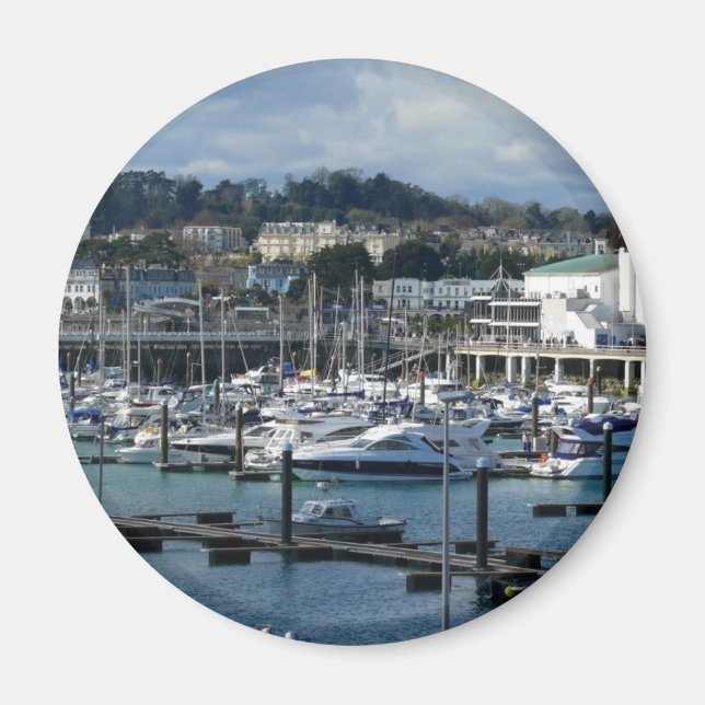 Harbor In Torquay Magnet (Front)