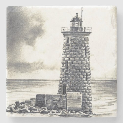 Harbor Lighthouse Stone Coaster