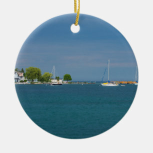 Harbor Mackinac Island Ceramic Ornament