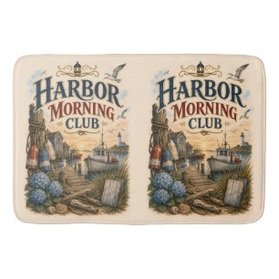 Harbor Morning Club Coastal Lighthouse Bath Mat