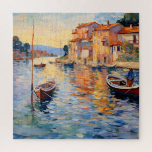 Harbor Neo-Impressionism Jigsaw Puzzle