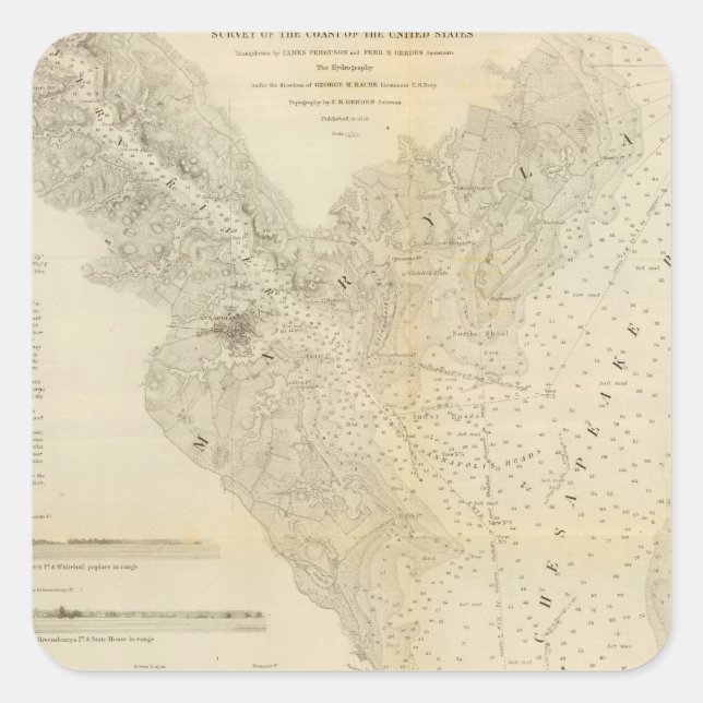 Harbor of Annapolis Square Sticker (Front)