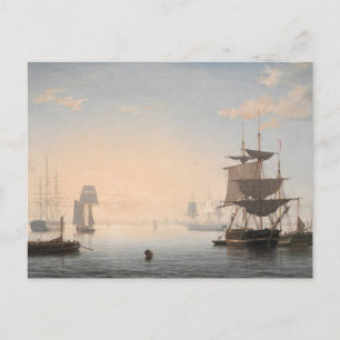 Harbor of Boston with the City in the Distance Postcard