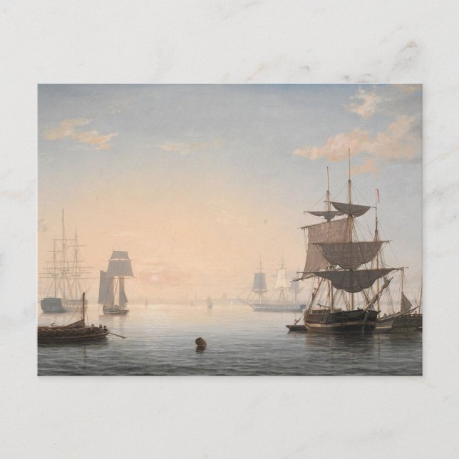 Harbor of Boston with the City in the Distance Postcard (Front)