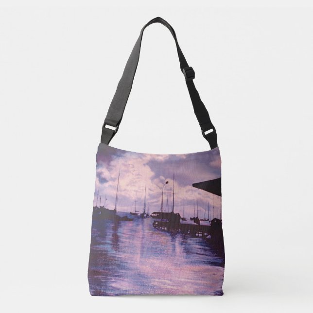 Harbor of Fort de France Crossbody Bag (Front)