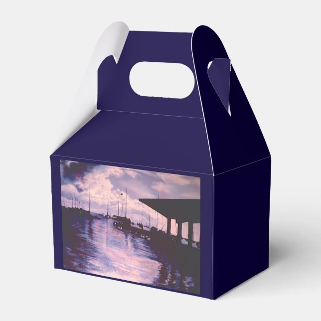 Harbor of Fort de France, Martinique Favor Boxes (Back Side)