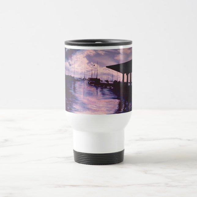 Harbor of Fort de France, Martinique Travel Mug (Center)
